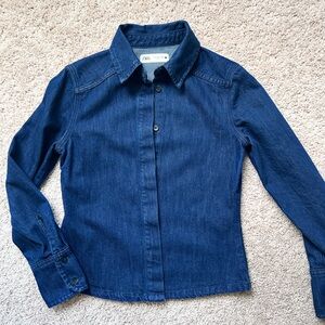 Zara Button Down Shirt Classic Denim. S